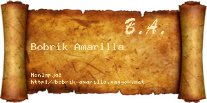 Bobrik Amarilla névjegykártya